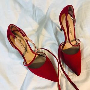 Christian Siriano Suede high heels. Size 6 1/2.